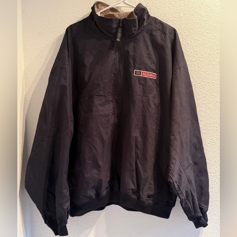 NWT Vtg Oarsman 913‎ Men’s L Alaska Navy Blue Windbreaker Jacket